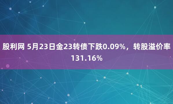 股利网 5月23日金23转债下跌0.09%，转股溢价率131.16%