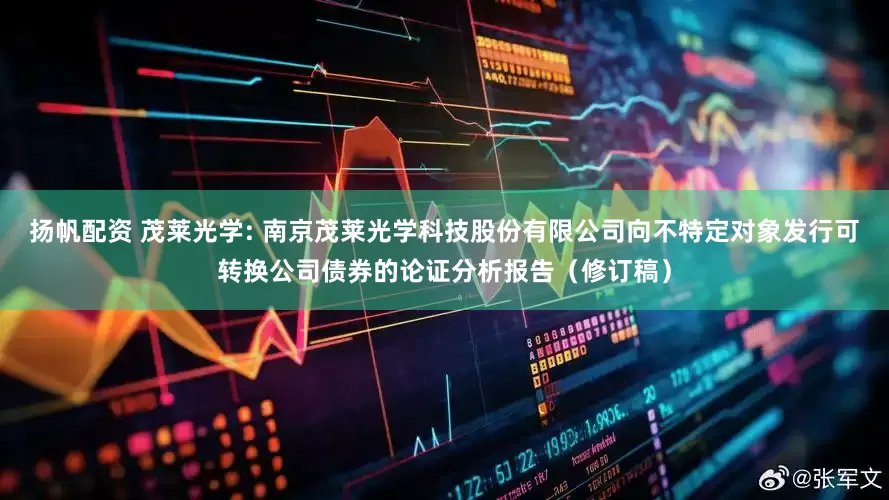 扬帆配资 茂莱光学: 南京茂莱光学科技股份有限公司向不特定对象发行可转换公司债券的论证分析报告（修订稿）